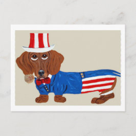 Dachshund Onkel Sam Einladung