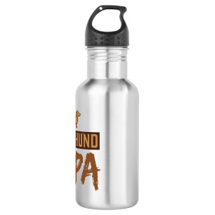 Dachshund Papa Vintage Gravur Hund Papa Design_1 Edelstahlflasche