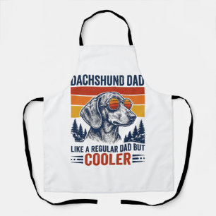 Dachshund Papa wie ein normaler Papa, aber cooler Schürze