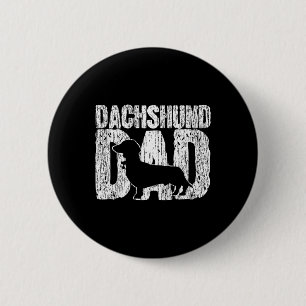 Dachshund Papa Wiener Vater Vatertag Vintage Gesch Button