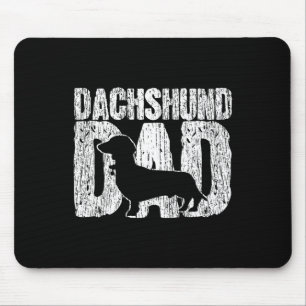 Dachshund Papa Wiener Vater Vatertag Vintage Gi Mousepad