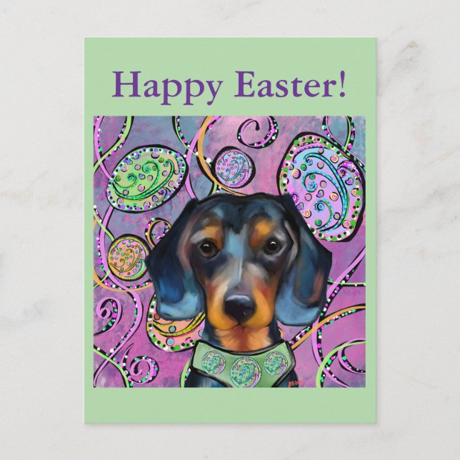 DACHSHUND  POSTKARTE (Vorderseite)