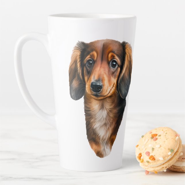 Dachshund Puppy Portrait Doxie Dog Milchtasse (Beispiel)
