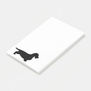 Dachshund Rauhhaar - Silhouette 1 Post-it Klebezettel