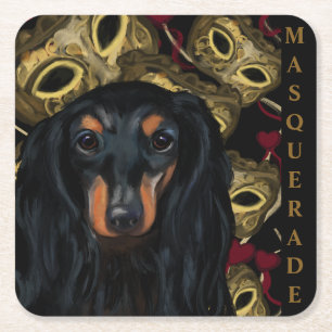 DACHSHUND RECHTECKIGER PAPPUNTERSETZER