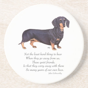 Dachshund Regenbogenbrücke Getränkeuntersetzer