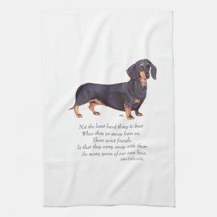 Dachshund Regenbogenbrücke Küchentuch