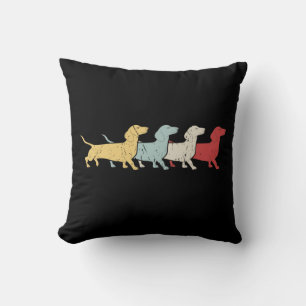 Dachshund Retro Vintage Kissen