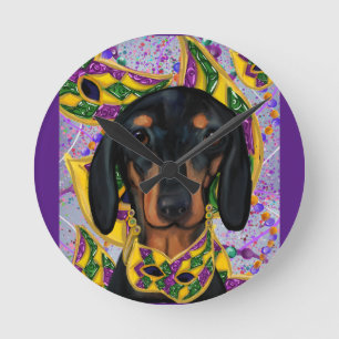 Dachshund          runde wanduhr