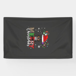 Dachshund Santa Hund Frohe Weihnachten Oversized T Banner