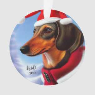 Dachshund, Santa-Hund, Personalisieren, Weihnachte Ornament