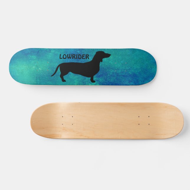 Dachshund Short Hair - Silhouette 1 Skateboard (Horizontal)