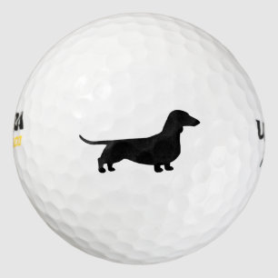 Dachshund-Silhouette Golfball