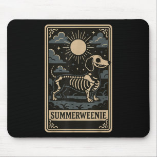 Dachshund-Skelett Summerween-Hundekunst im Vintage Mousepad