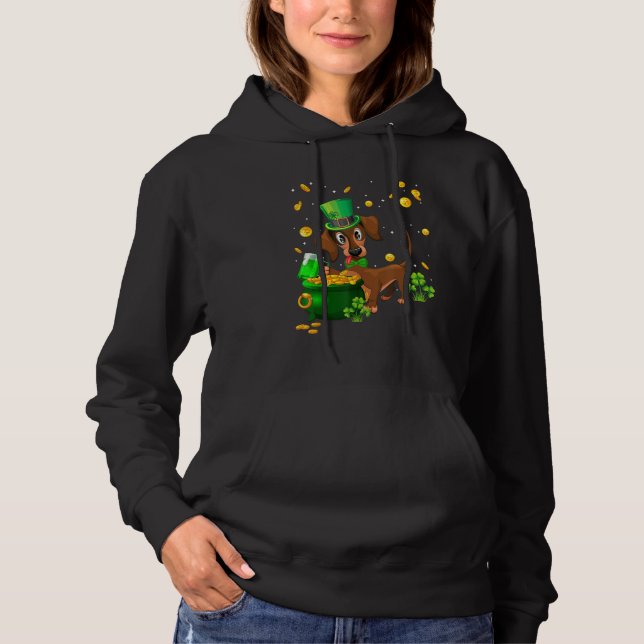 Dachshund St Patrick's Day Irish C    Dog   Hoodie (Vorderseite)