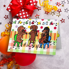 Dachshund String Trio Birthday Karte