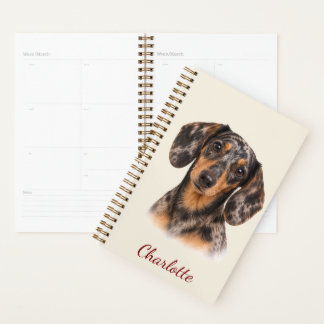 Dachshund tacheté personnalisé avec nom personnali