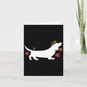 Dachshund Thanksgiving Pilger Herbst  Karte