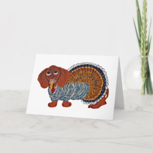 Dachshund Thanksgiving Truthahn Einladung
