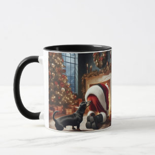 Dachshund und Weihnachtsmann  Tasse