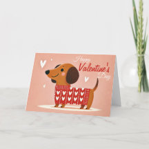 Dachshund Valentinstagskarte