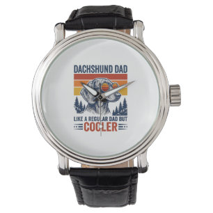 Dachshund-Vater wie ein normaler Vater, aber coole Armbanduhr