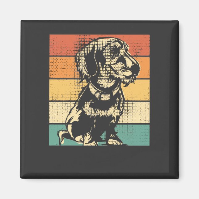 Dachshund Vintage Magnet (Vorne)