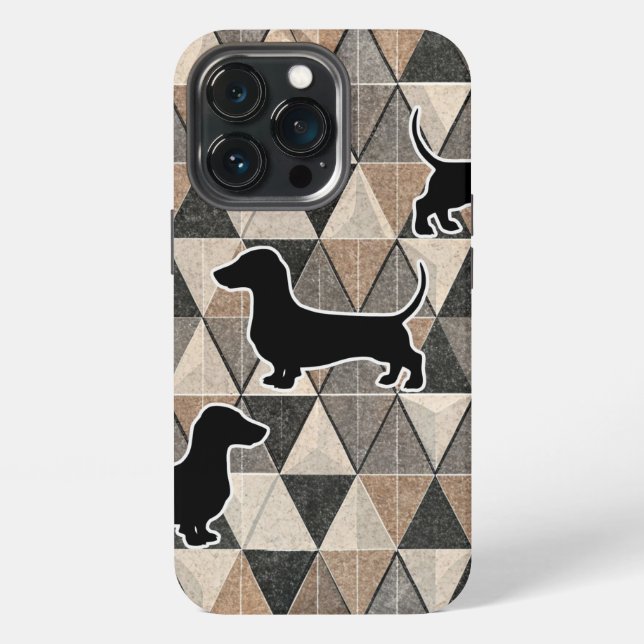 Dachshund Walking iPhone 13 Pro Hülle (Hinten)