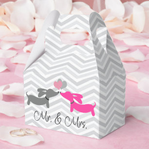 Dachshund Wedding Wiener Dog Favor Box Geschenkschachtel
