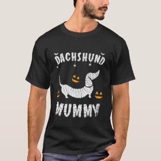 Dachshund Weenie Wurst Mumie Lustiger Hund Hallowe T-Shirt
