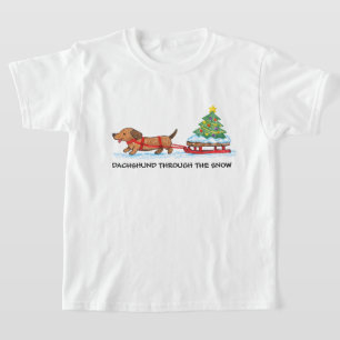 Dachshund-Weihnachten für Kinder T-Shirt