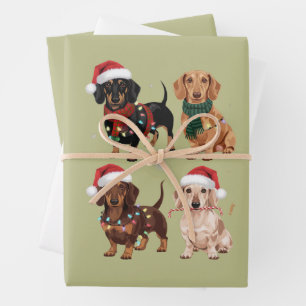 Dachshund Weihnachten Hundemama Liebhaber Weihnach Geschenkpapier Set