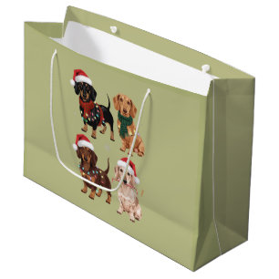 Dachshund Weihnachten Hundemama Liebhaber Weihnach Große Geschenktüte