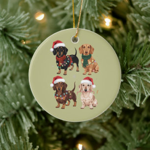 Dachshund Weihnachten Hundemutter Liebhaber Weihna Keramik Ornament