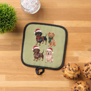 Dachshund Weihnachten Hundemutter Liebhaber Weihna Topflappen