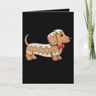 Dachshund Weihnachten Lebkuchen Weiner Hund Karte