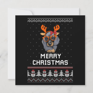 Dachshund Weihnachten Mitteilungskarte