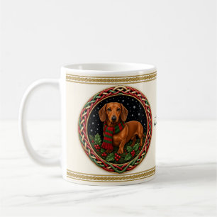 Dachshund Weihnachts-Hund individuell Kaffeetasse