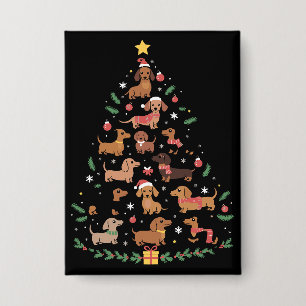 Dachshund Weihnachtsbaum Hunde Liebhaber Hunde Bes Button