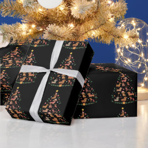 Dachshund Weihnachtsbaum Hunde Liebhaber Hunde Bes Geschenkpapier