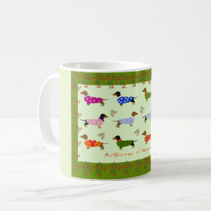 Dachshund-Weihnachtstasse Kaffeetasse