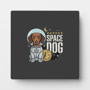 Dachshund Weltraum Hund Astronaut Vektor Fotoplatte