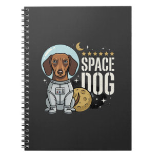 Dachshund Weltraum Hund Astronaut Vektor Notizblock