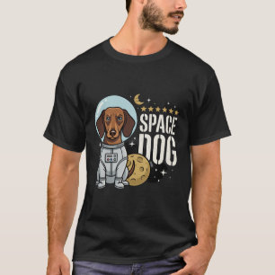 Dachshund Weltraum Hund Astronaut Vektor T-Shirt