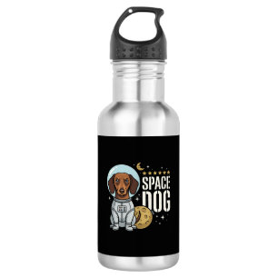 Dachshund Weltraumhund Astronauten Vektor Edelstahlflasche