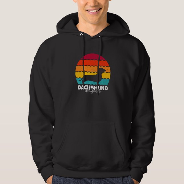 Dachshund Whisperer Retro Premium Hoodie (Vorderseite)