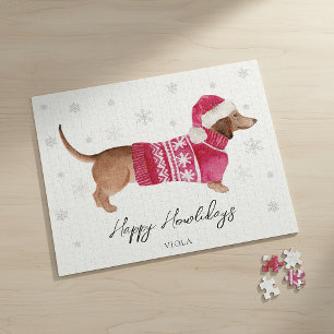 Dachshund Wiener Dog Aquarell Haustiergeschenk