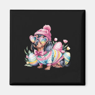 Dachshund Wiener Dog Florale Eier Ostertag Hund Lo Magnet