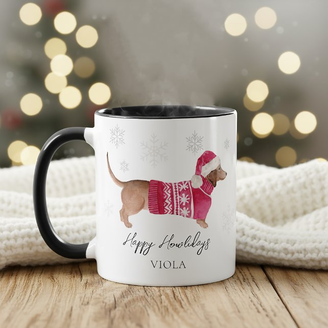 Dachshund Wiener Dog Holiday Season  Tasse (Von Creator hochgeladen)