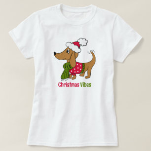 Dachshund Winter Weihnachten Hund T-Shirt